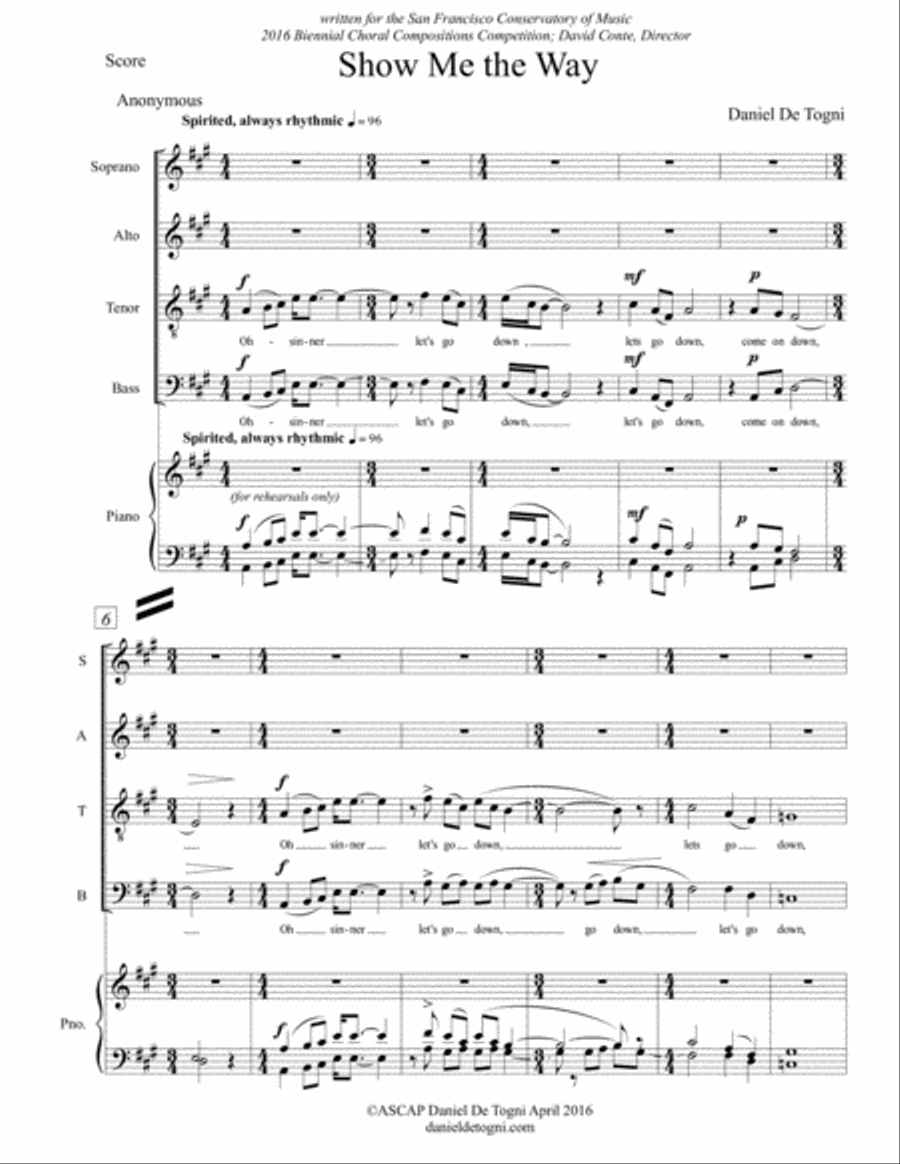 Show Me the Way Show Me the Way Choir scores gallery preview page 3