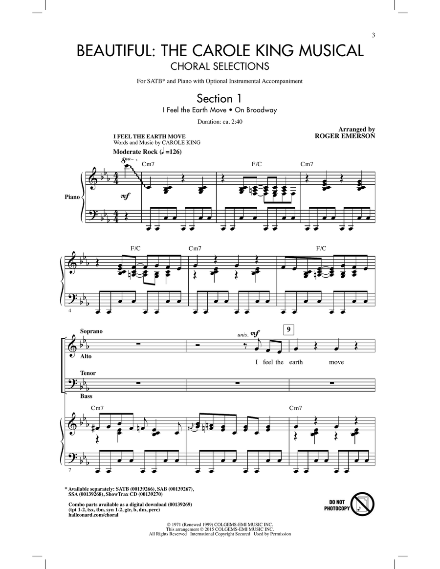Beautiful: The Carole King Musical (Choral Selections) (arr. Roger Emerson)