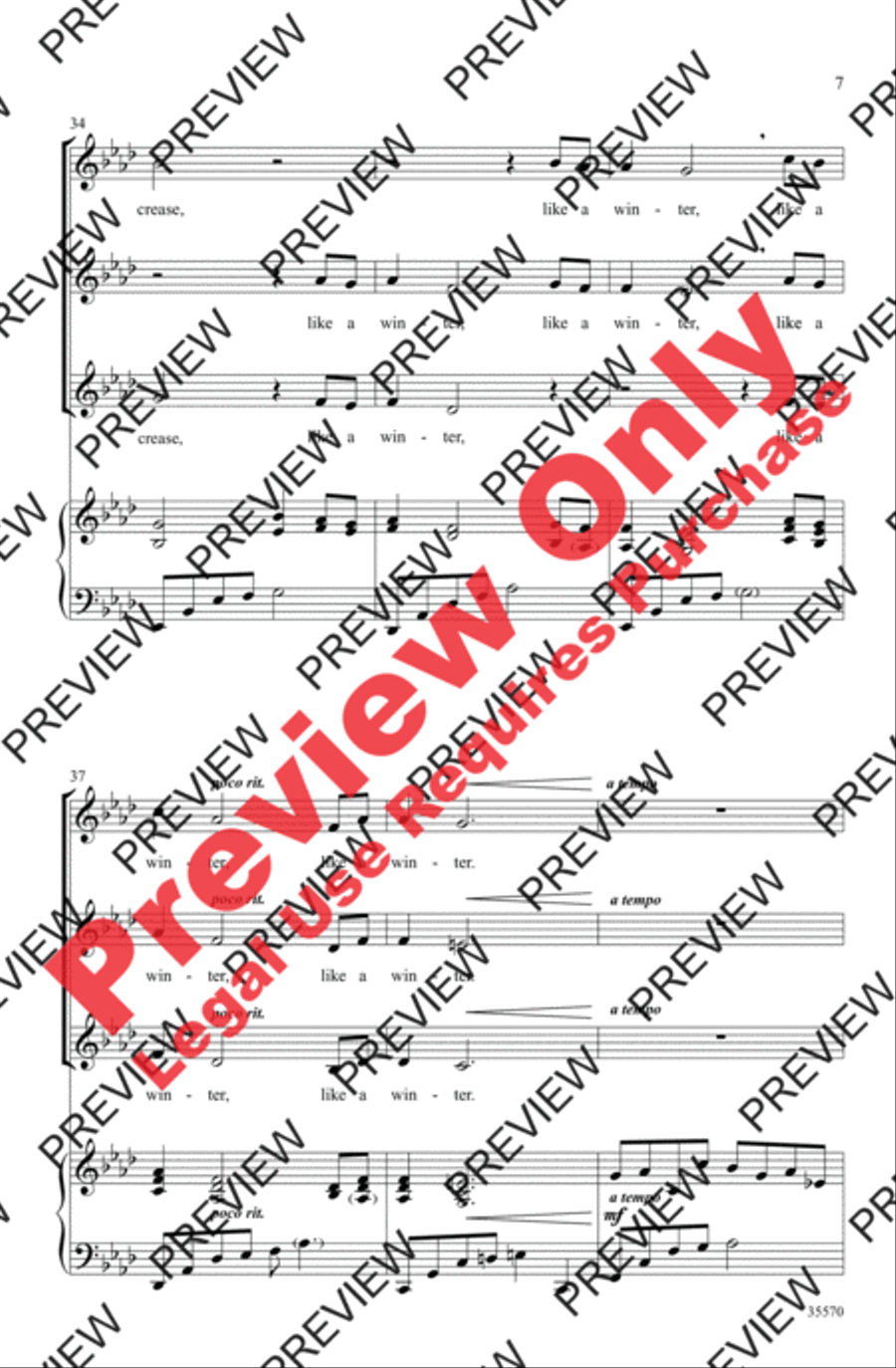 How Like a Winter Women's Choir scores gallery preview page 7