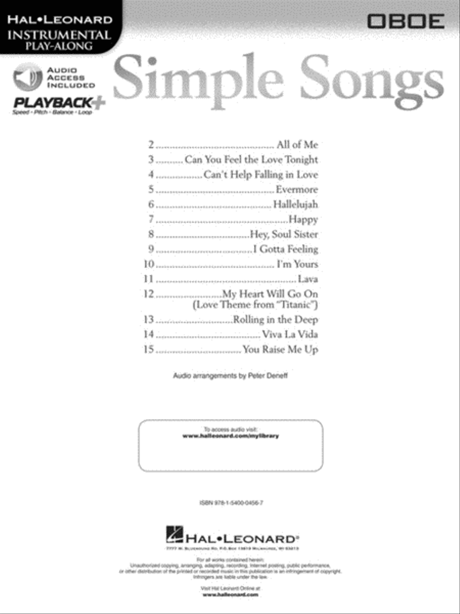 Simple Songs Simple Songs Oboe Solo scores gallery preview page 2
