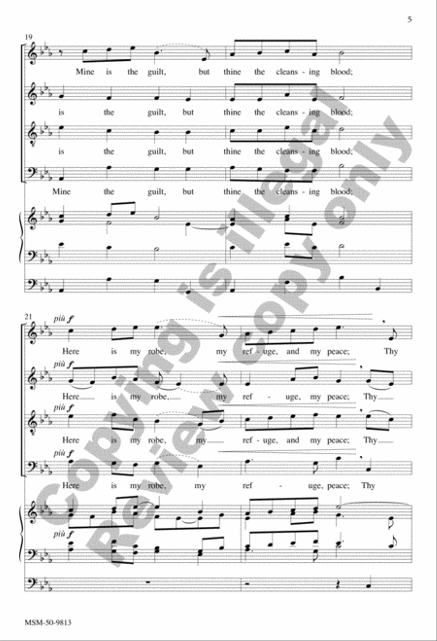 This Is the Hour of Banquet and of Song 4-Part scores gallery preview page 5