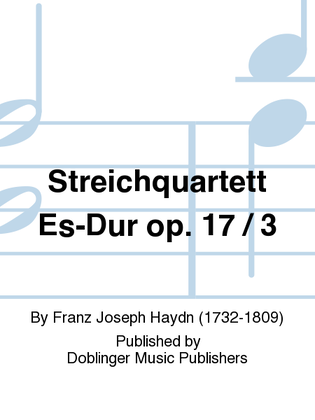 Book cover for Streichquartett Es-Dur op. 17 / 3