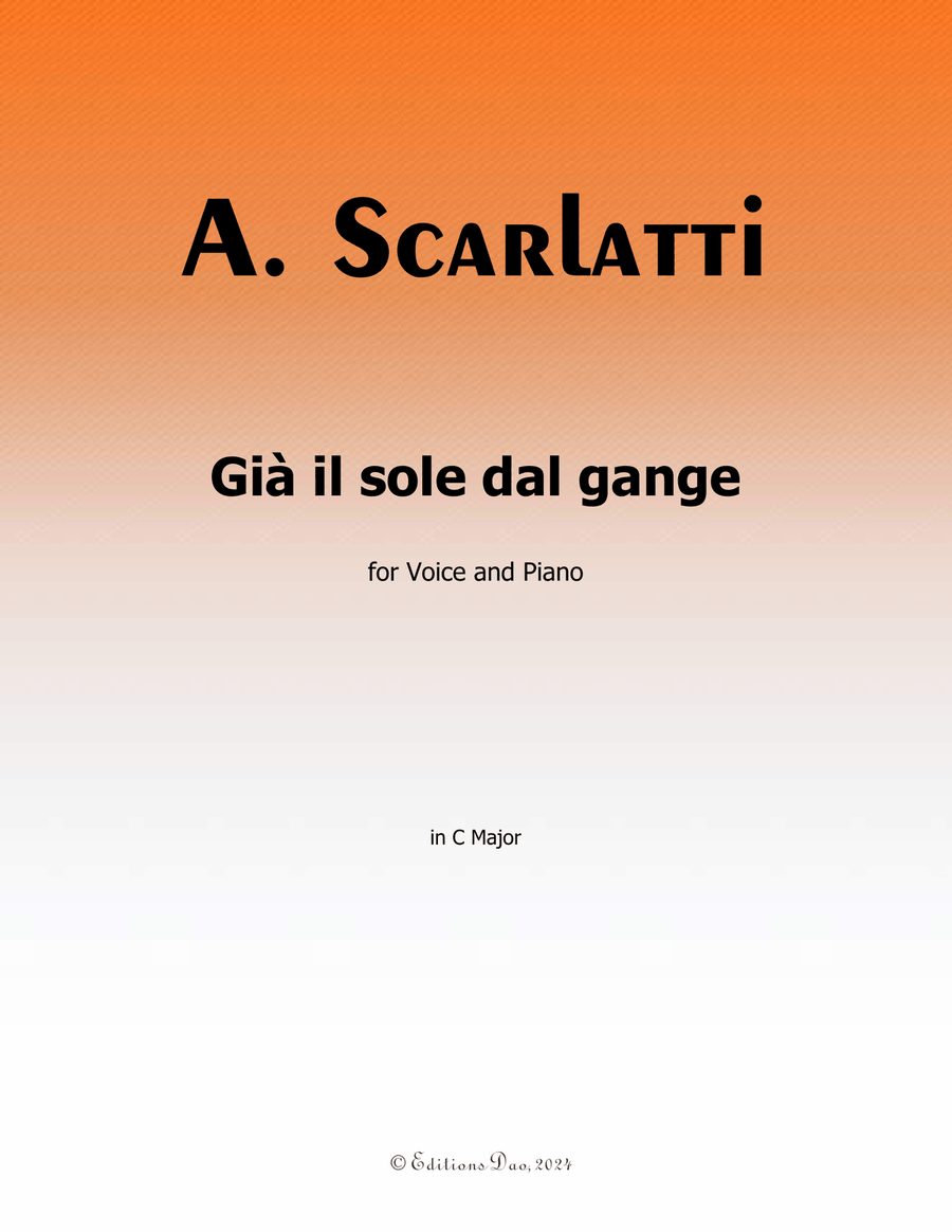Già il sole dal gange, by Scarlatti, in C Major