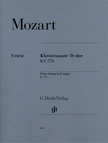 Mozart, Wolfgang Amadeus: Piano sonata D major KV 576