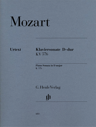 Book cover for Piano Sonata in D Major K576