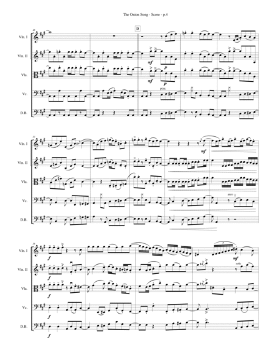 The Onion Song String Quartet scores gallery preview page 6