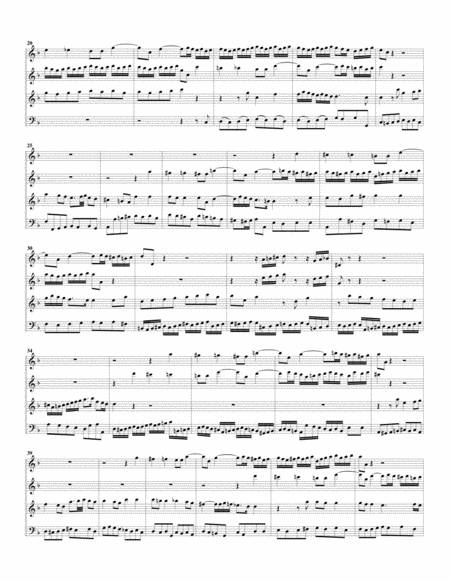 Aria: Wer Sünder thut, der ist vom Teufel from cantata BWV 54 (arrangement for 4 recorders) image number null