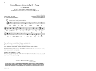 Book cover for From Heaven Above to Earth I Come (Downloadable Choral Score)