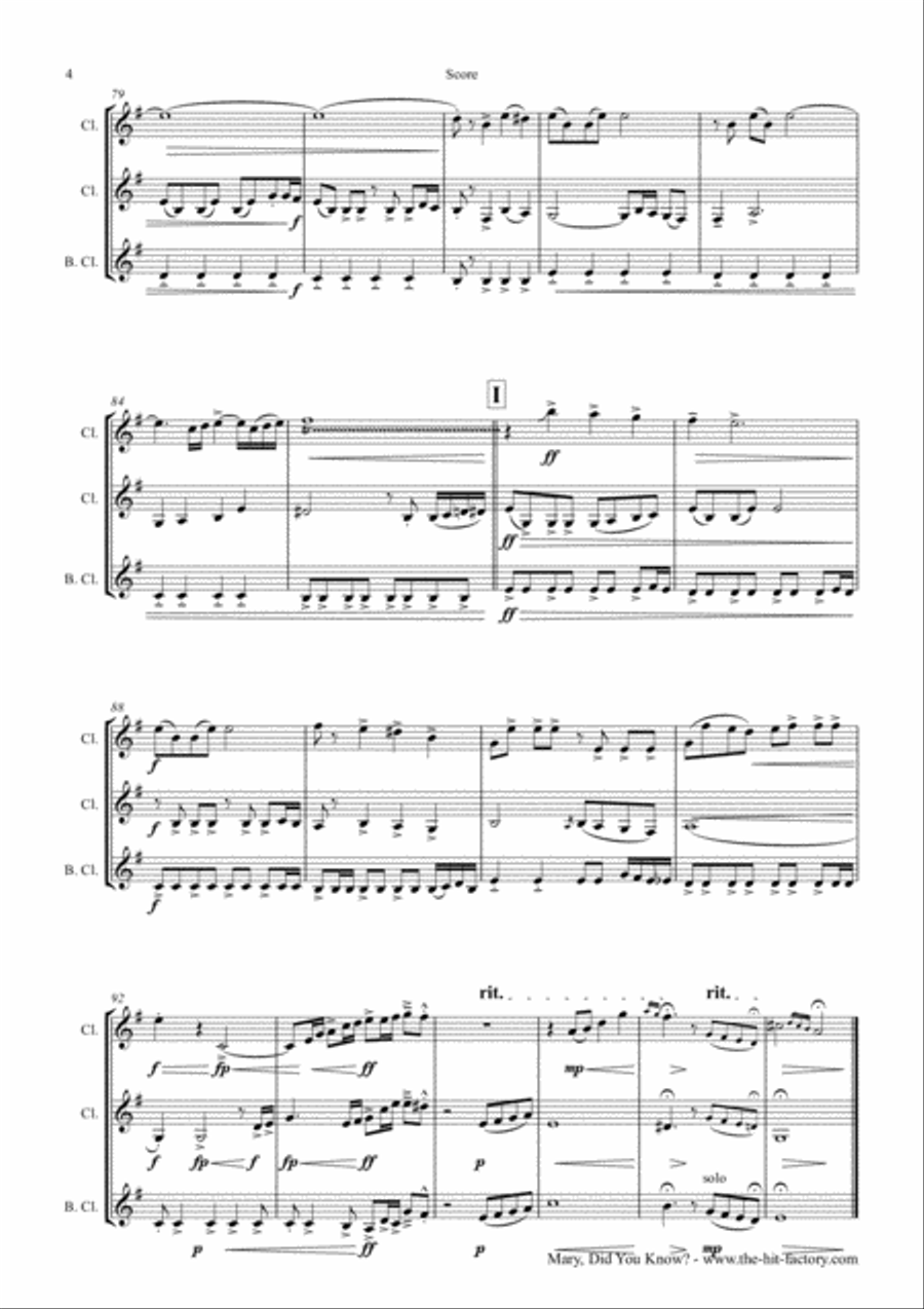 Mary, Did You Know? Woodwind Ensemble scores gallery preview page 4