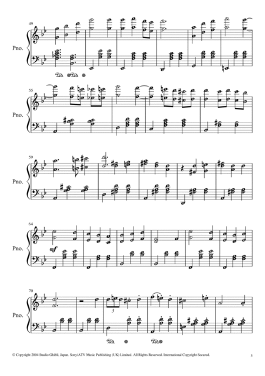 Merry-go-round Of Life Piano Solo scores gallery preview page 3