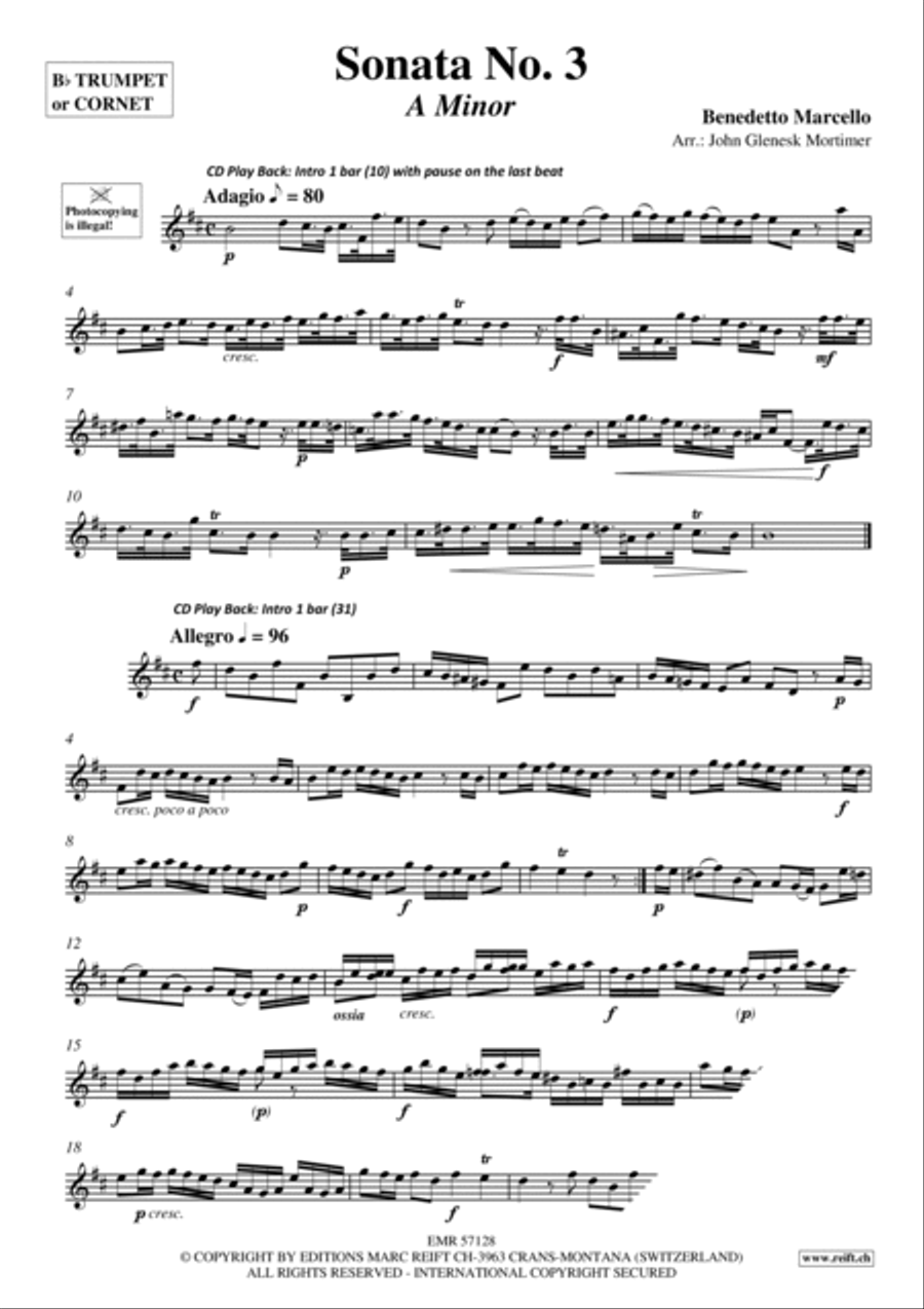 Sonata No. 3 Cornet scores gallery preview page 3