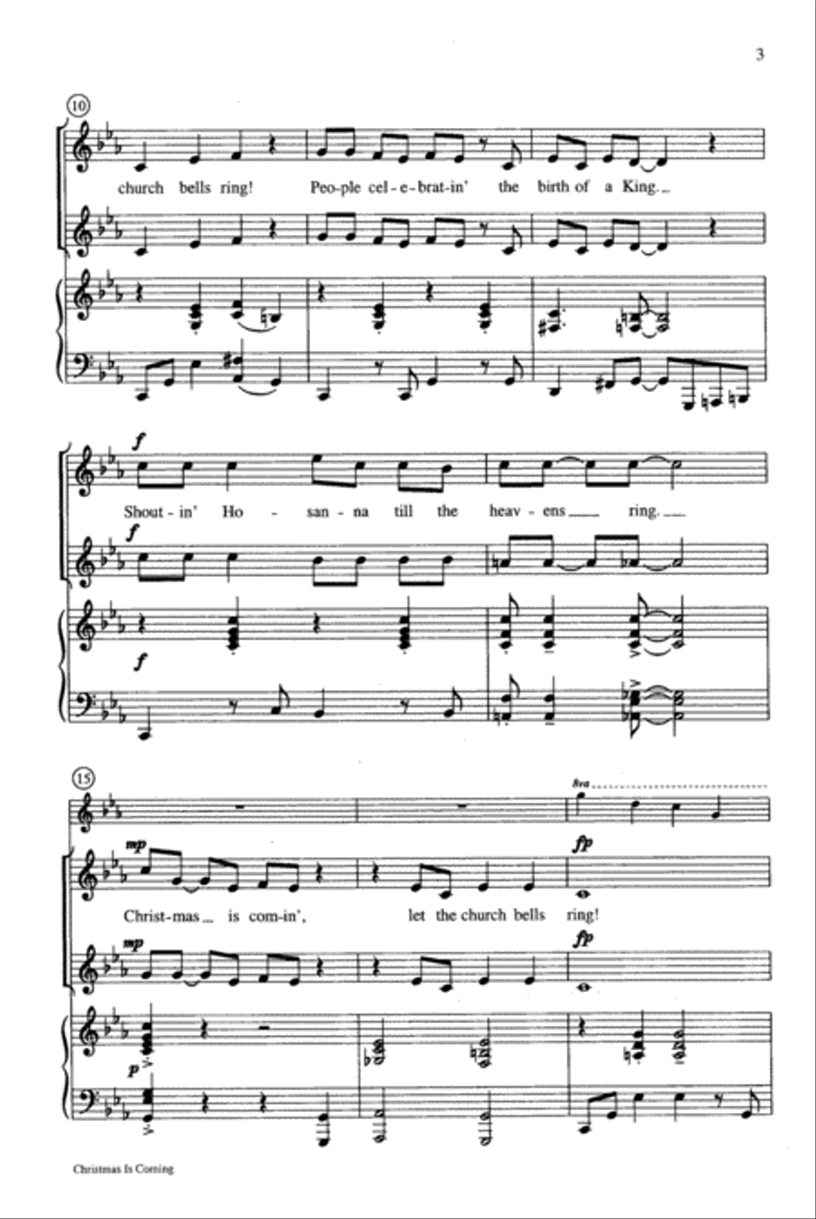 Christmas Is Coming 4-Part scores gallery preview page 4