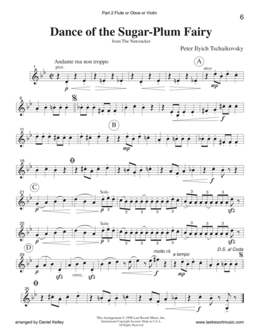 Dance of the Sugar Plum Fairy from the Nutcracker for Woodwind Trio or Clarinet Trio