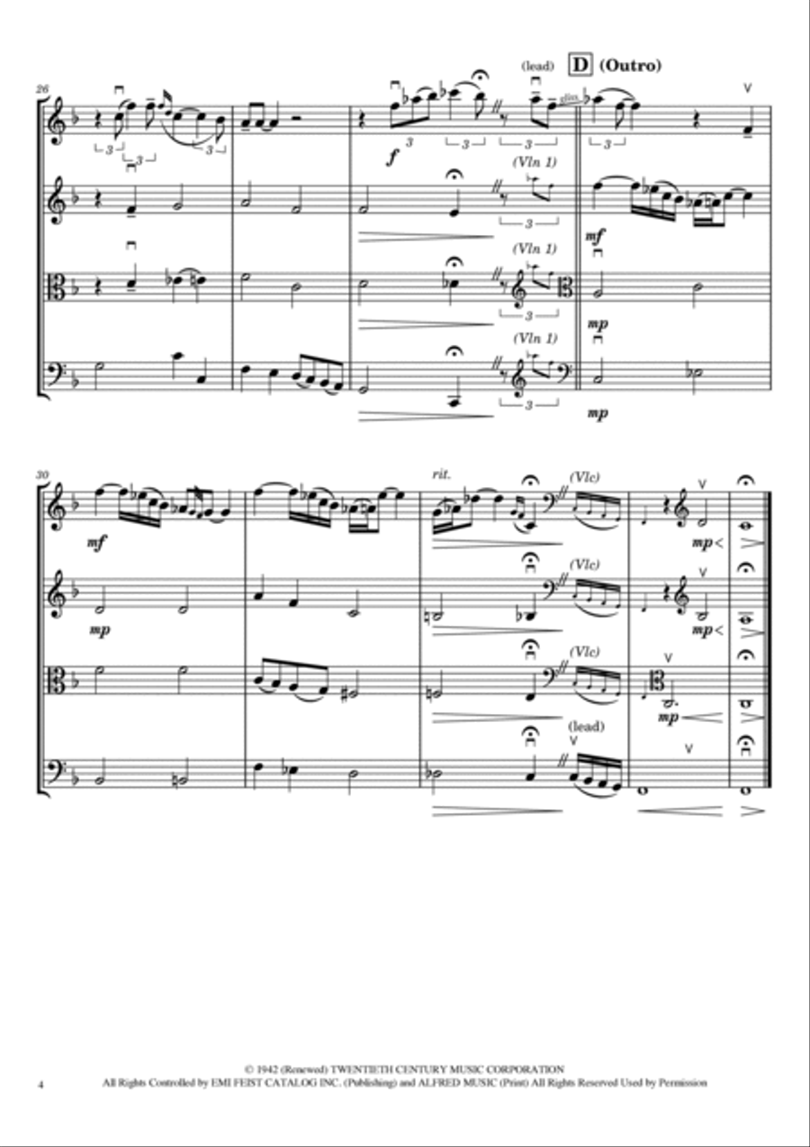 At Last String Quartet scores gallery preview page 4