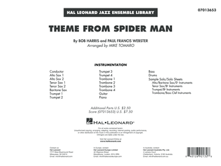 Book cover for Theme from Spider Man (arr. Mike Tomaro) - Conductor Score (Full Score)