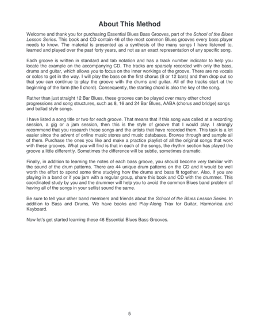Essential Blues Bass Grooves Bass Guitar scores gallery preview page 6