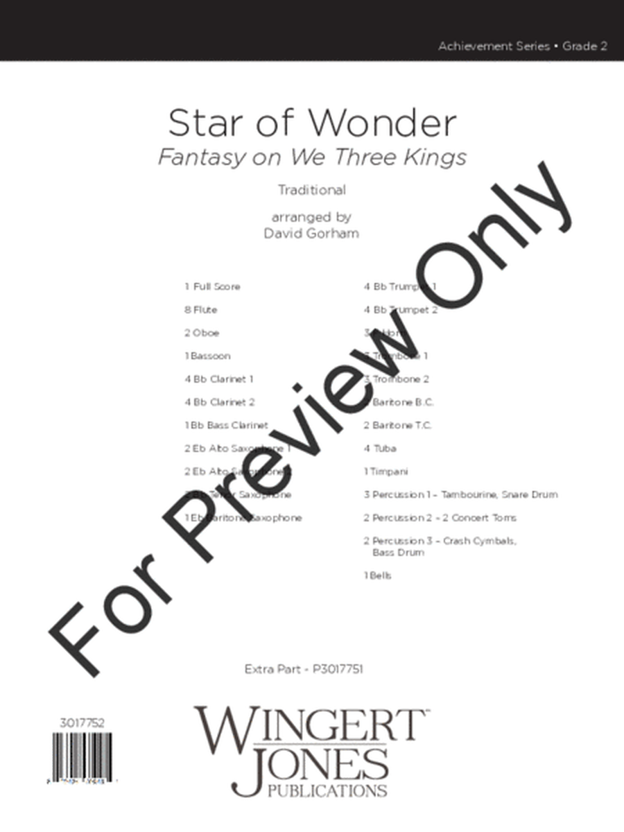 Star of Wonder - Full Score