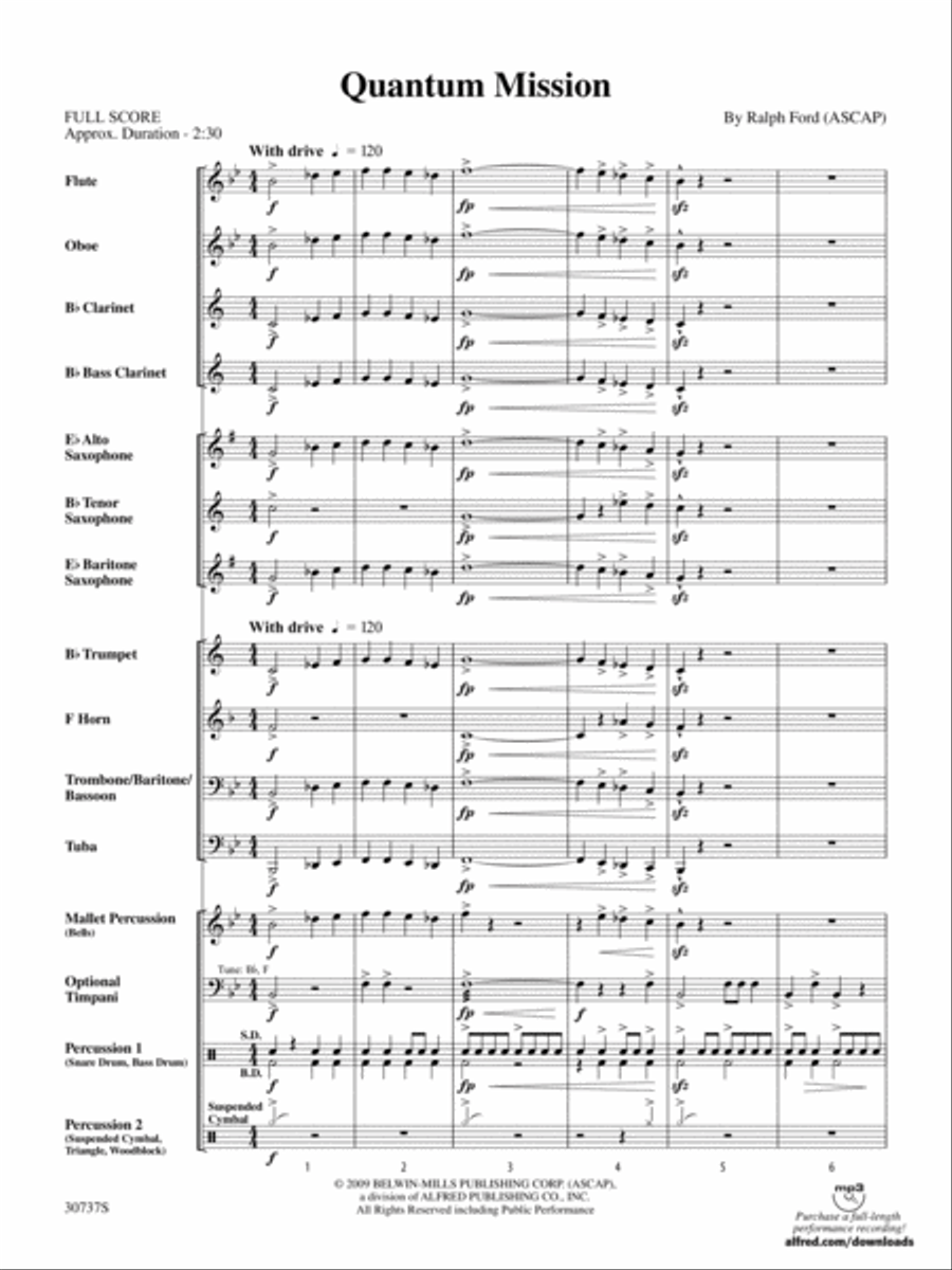 Quantum Mission: Score Quantum Mission: Score Concert Band scores gallery preview page 3