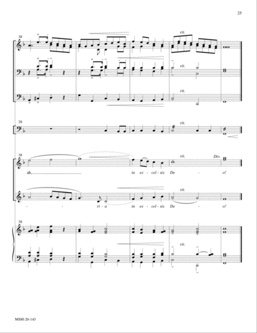 Five Carol Accompaniments for Brass Quartet and Organ 4-Part scores gallery preview page 12