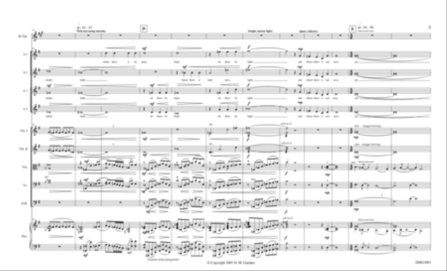 Prayer of Saint Francis (SSAA, Chamber Strings and Bb Trumpet) SSAA scores gallery preview page 5