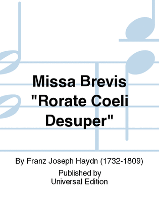 Book cover for Missa Brevis "Rorate Coeli Desuper"