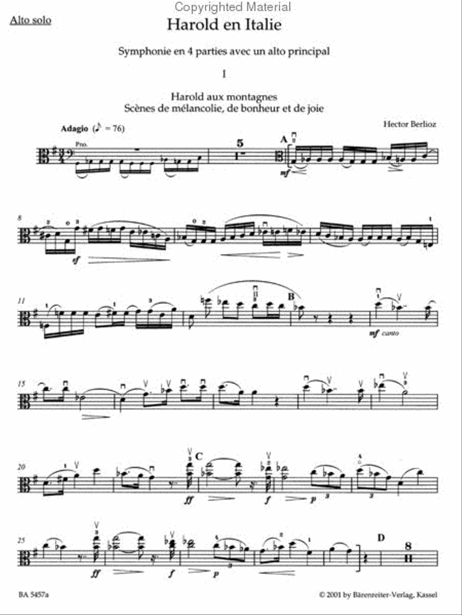 Harold en Italie Holoman 68 Piano Accompaniment scores gallery preview page 4