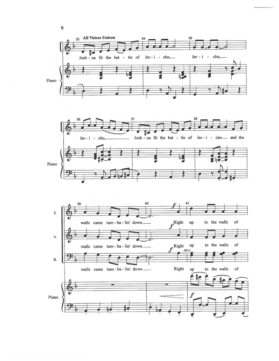 The Battle Of Jericho The Battle Of Jericho 4-Part scores gallery preview page 5