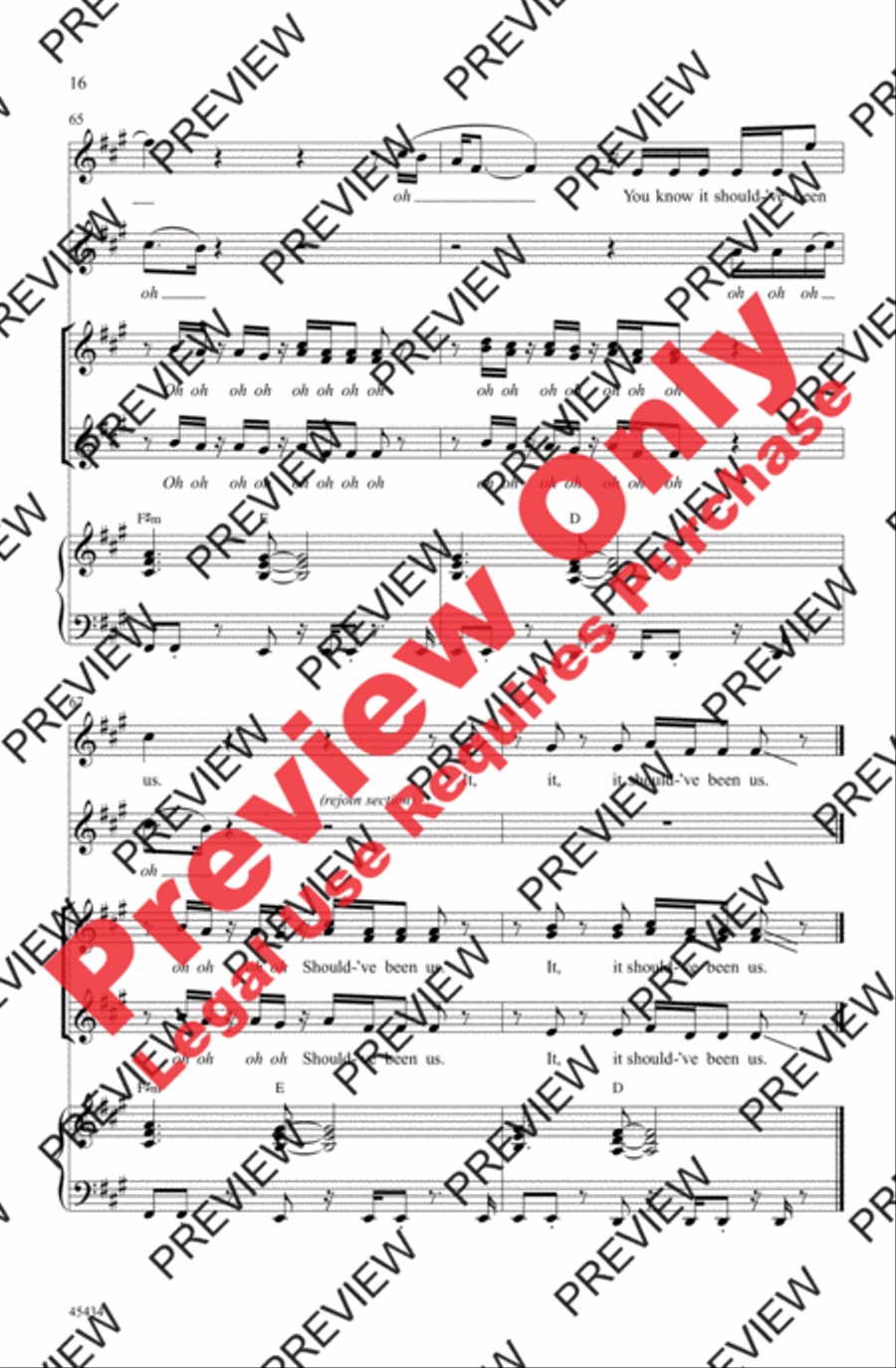 Should've Been Us Women's Choir scores gallery preview page 16