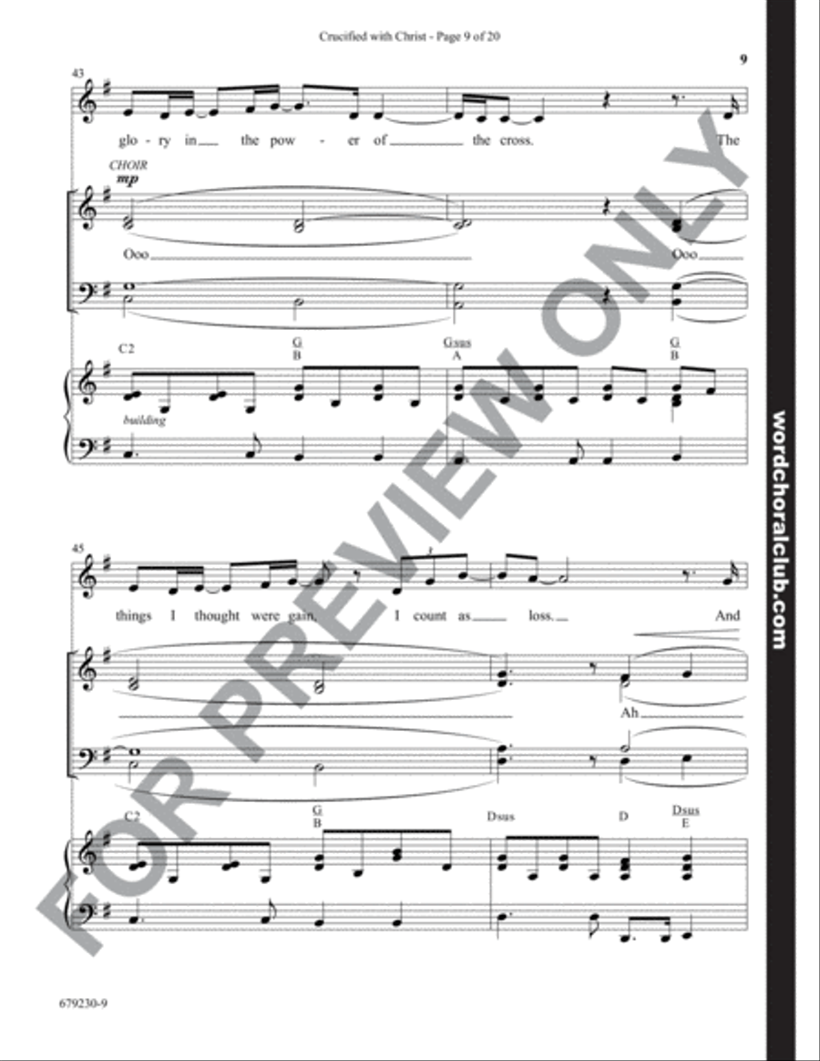 Crucified with Christ - Anthem 4-Part scores gallery preview page 9