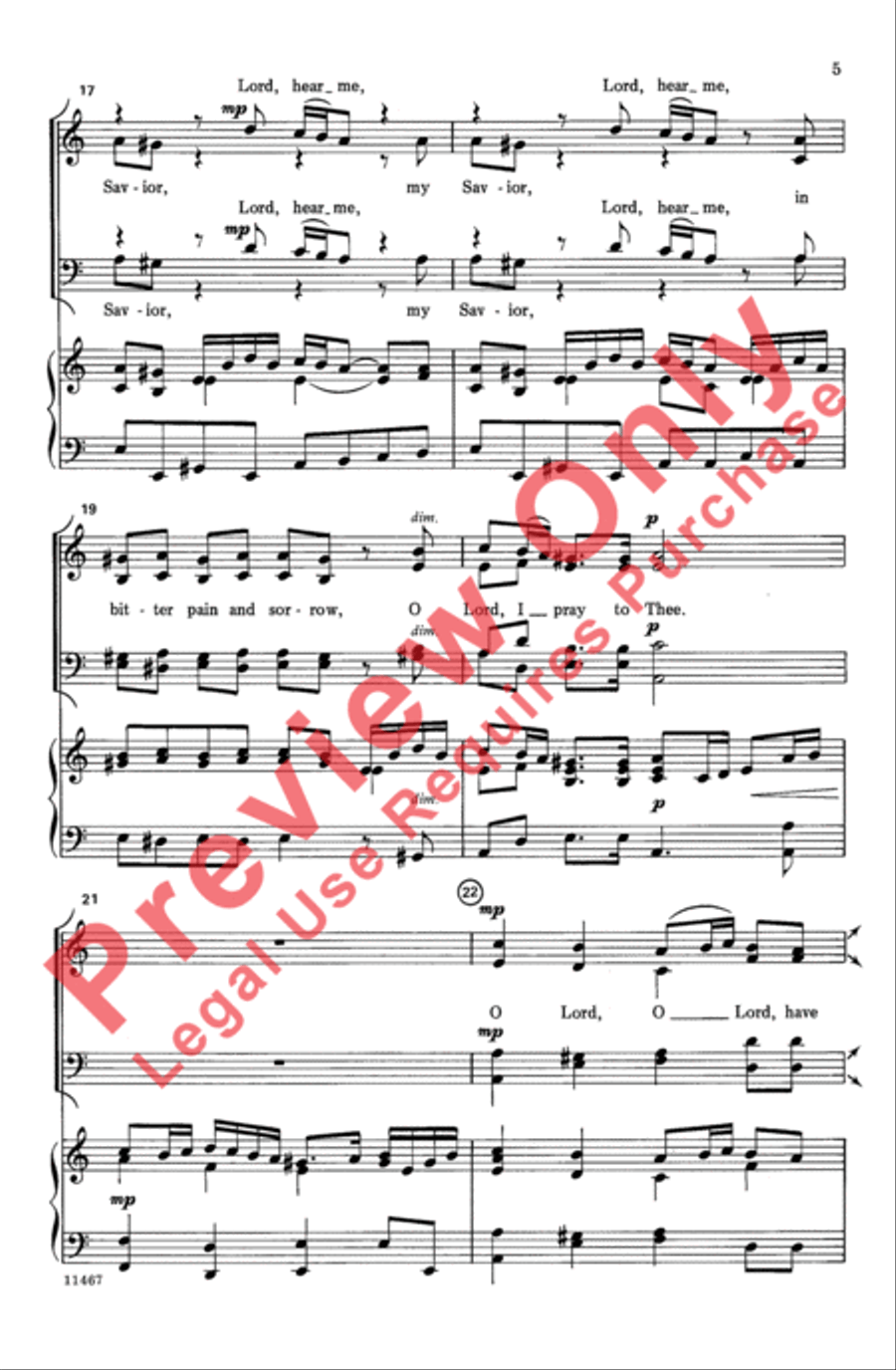 Lenten Prayer 4-Part scores gallery preview page 5