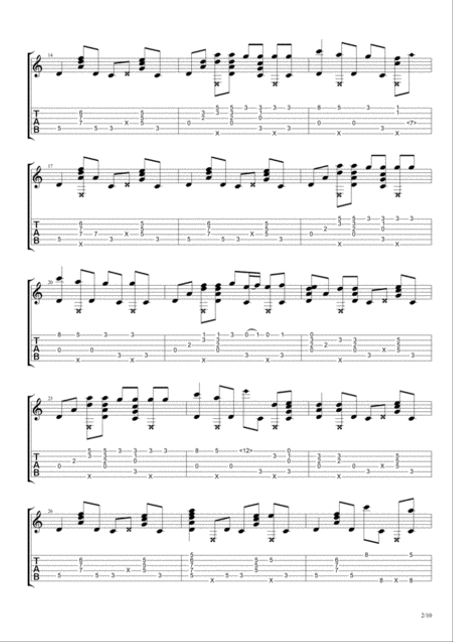 somebody that I used to know Electric Guitar scores gallery preview page 2