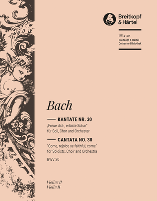 Book cover for Cantata BWV 30 "Come, rejoice ye faithful, come"
