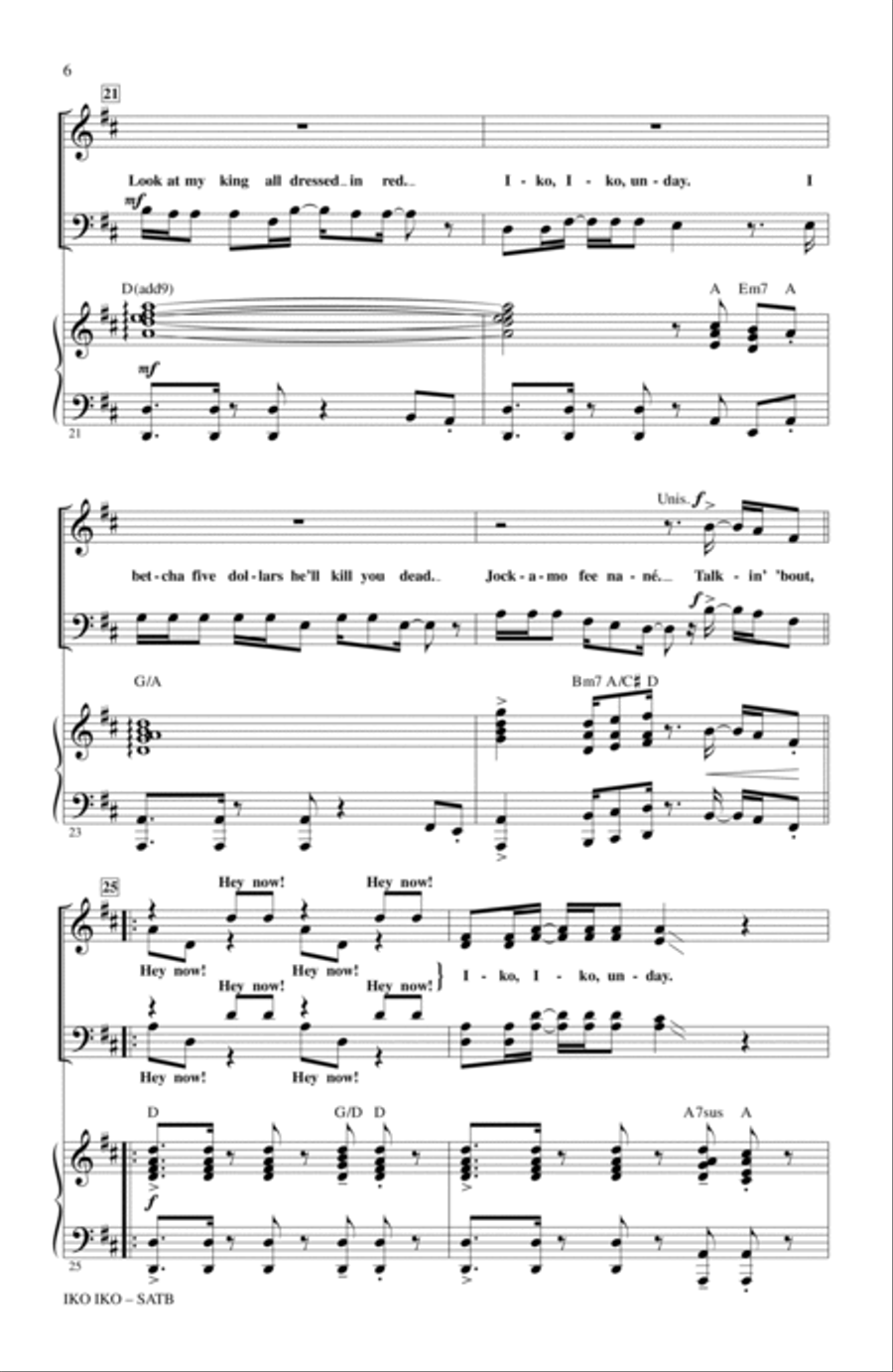 Iko Iko Iko Iko 4-Part scores gallery preview page 4
