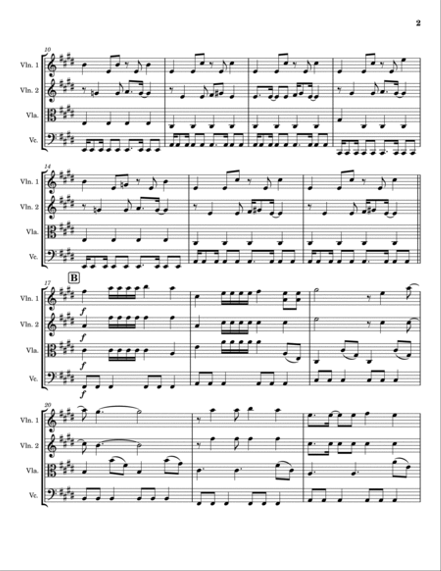 Enjoy The Silence Enjoy The Silence String Quartet scores gallery preview page 2