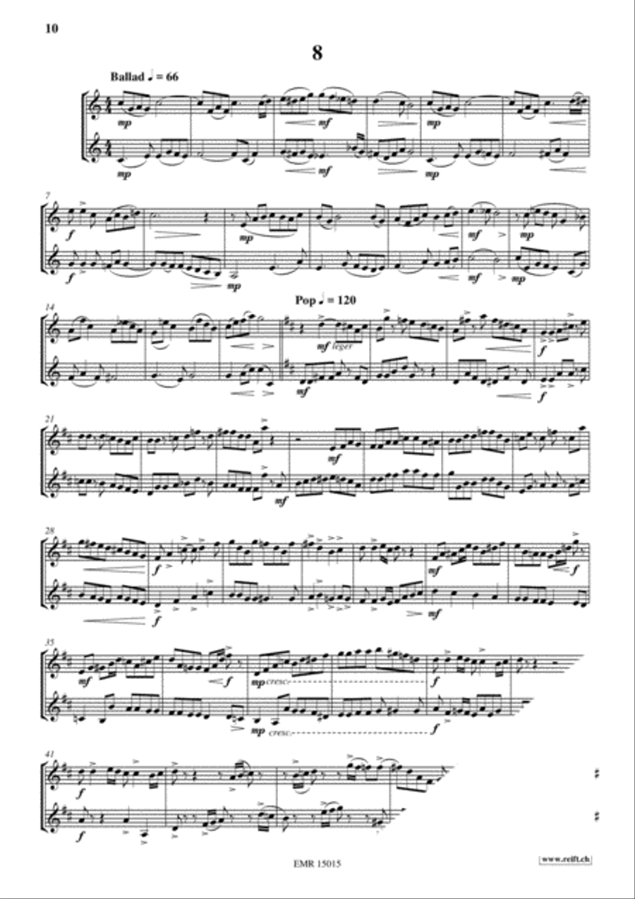 12 Duets for Eb Horns Brass Duet scores gallery preview page 10
