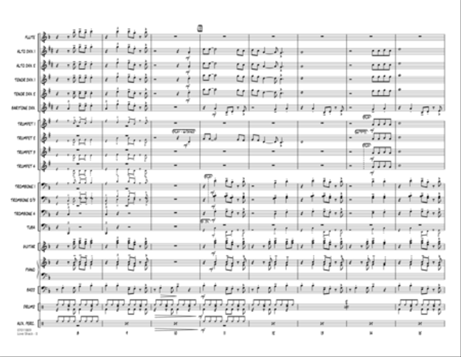 Love Shack - Full Score Jazz Ensemble scores gallery preview page 2