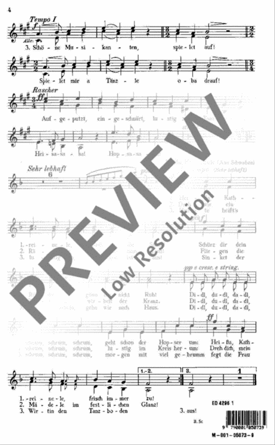 Liederreigen nach Volksweisen Women's Choir scores gallery preview page 5