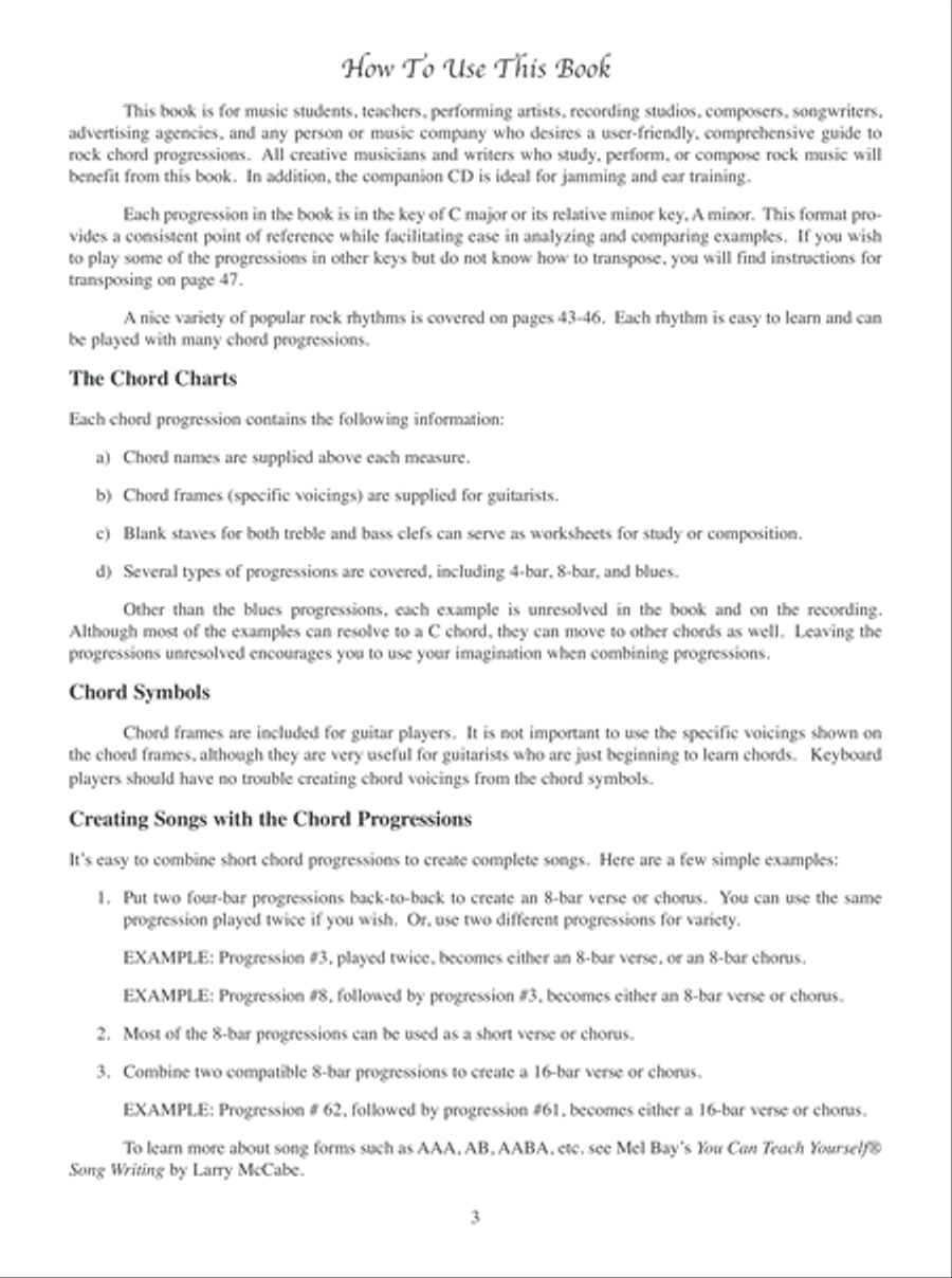 101 Essential Rock 'N' Roll Chord Progressions Electric Guitar scores gallery preview page 4
