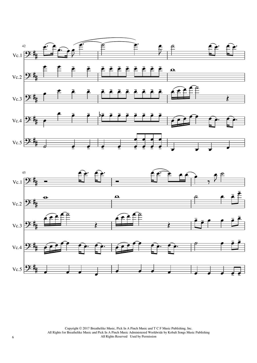 Never Enough Cello Solo scores gallery preview page 6