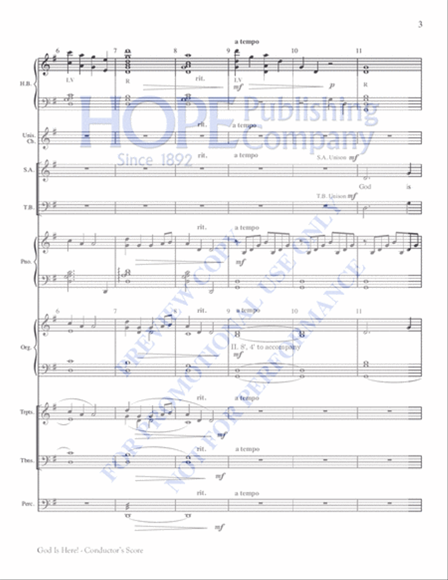 God Is Here! 4-Part scores gallery preview page 3
