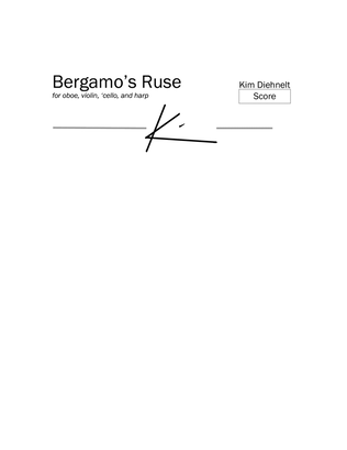 Book cover for Diehnelt: Bergamo’s Ruse for oboe, violin, ‘cello, and harp