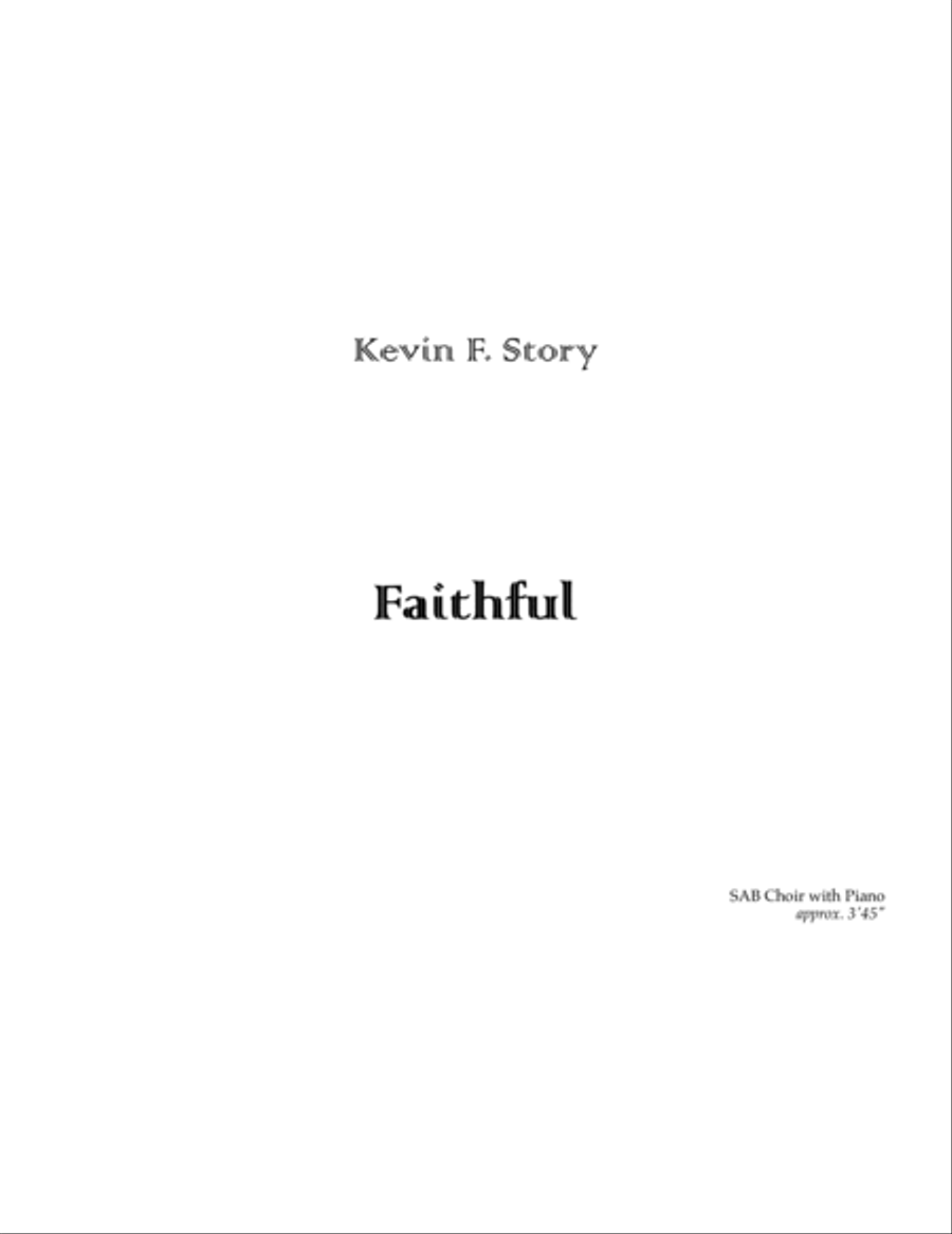 Faithful - SAB 3-Part scores gallery preview page 1