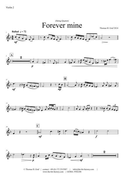 Forever Mine - String Quartet image number null