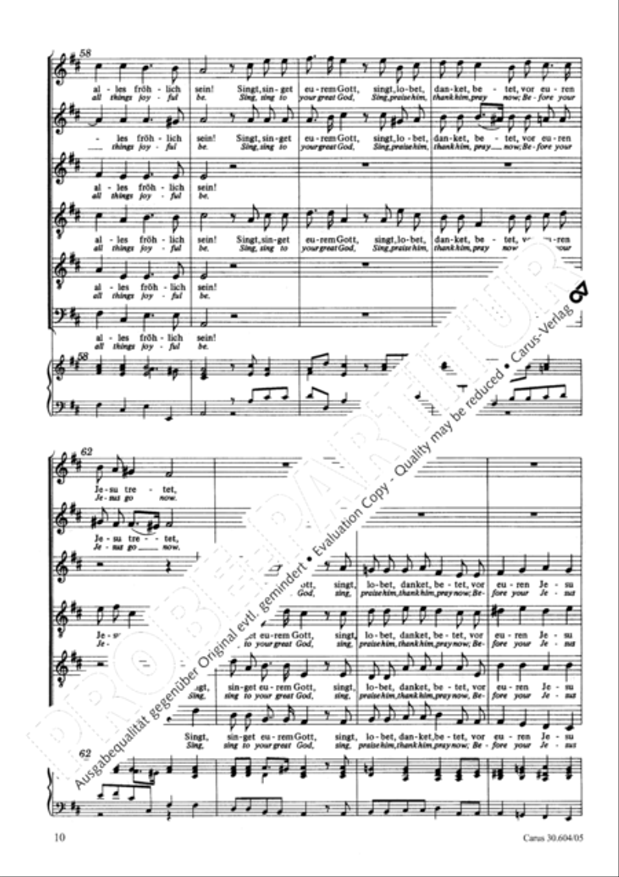 O joyful time, we greet you (Sei, lieber Tag, willkommen) Choir scores gallery preview page 11