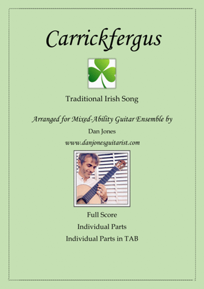 Book cover for Carrickfergus for Guitar Ensemble