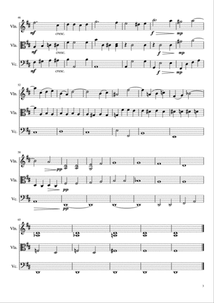 Love Theme from Romeo and Juliet String Trio scores gallery preview page 4