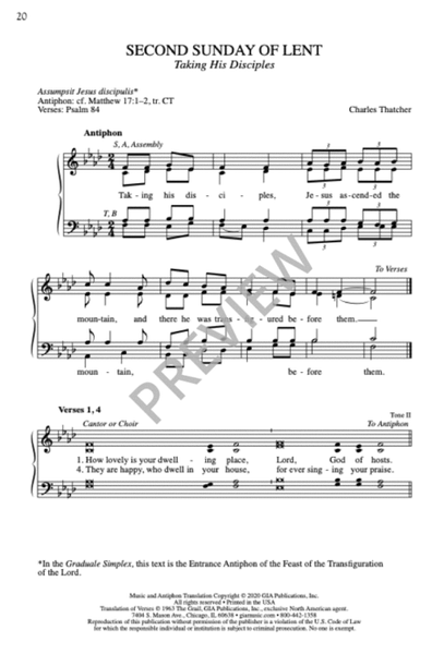 Entrance Antiphons for the Church Year
