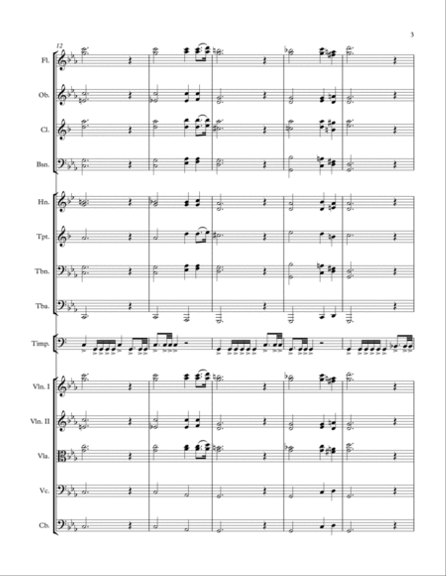 Funeral March for Queen Mary Small Ensemble scores gallery preview page 3