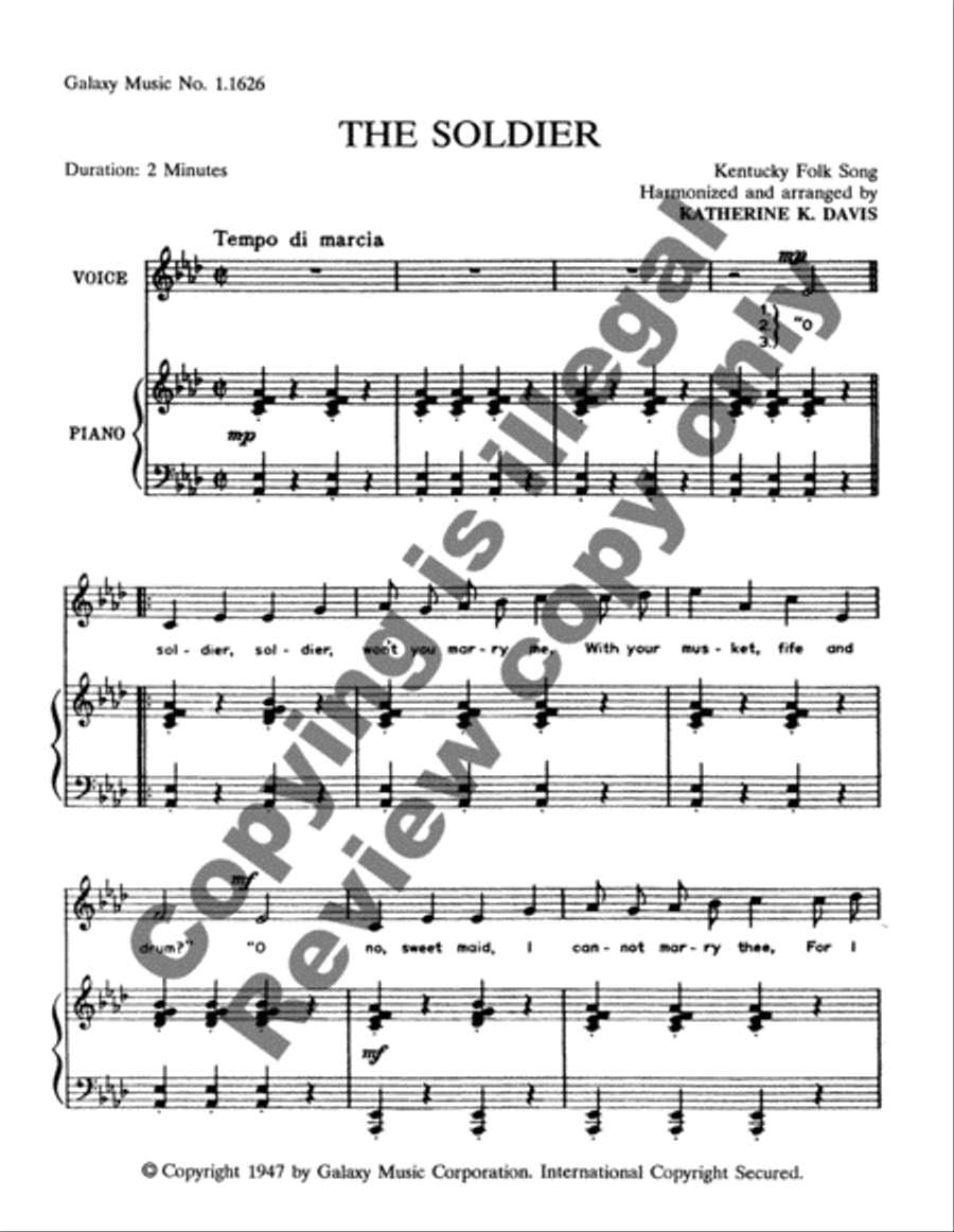 The Soldier Medium Voice scores gallery preview page 5