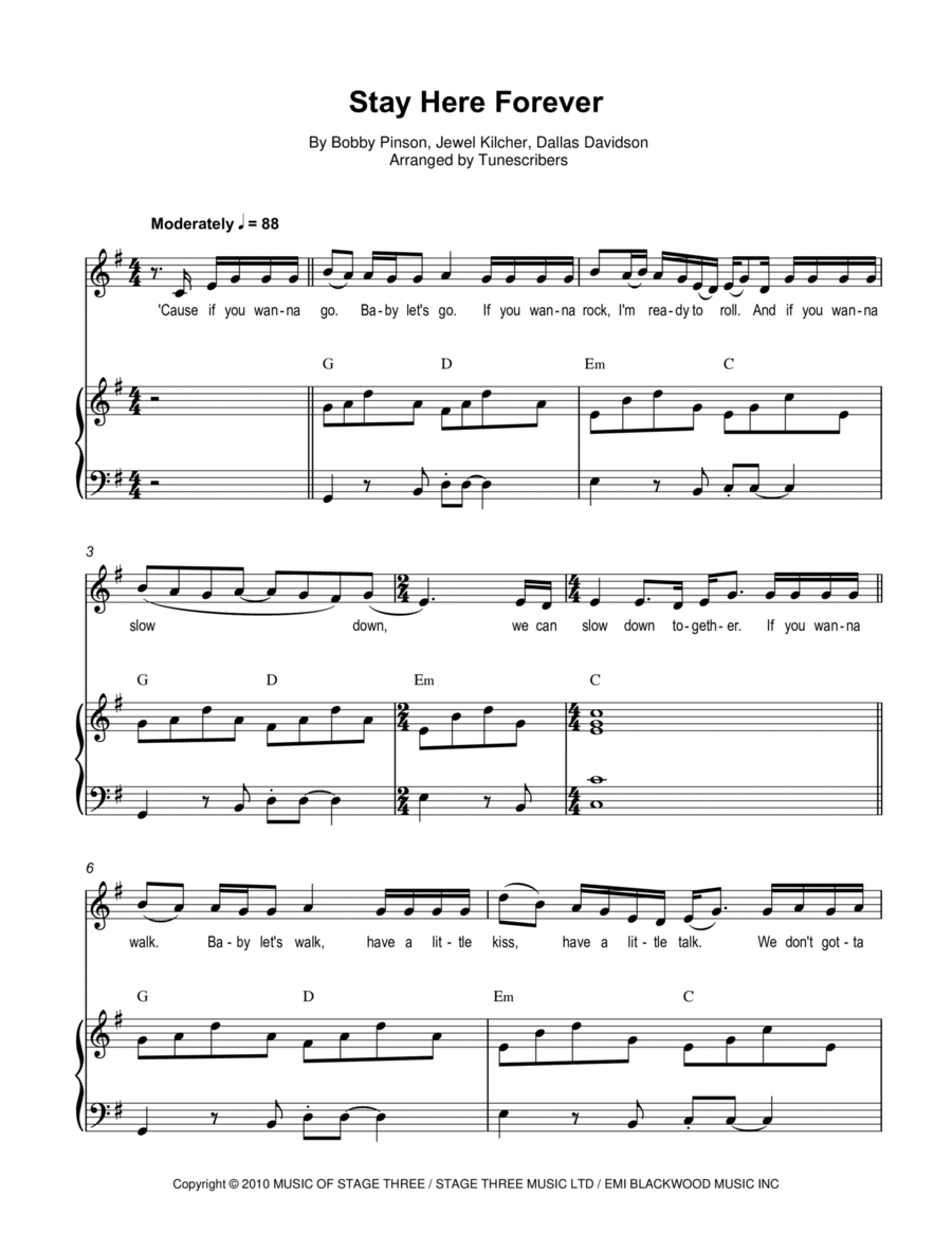 Stay Here Forever Voice scores gallery preview page 1